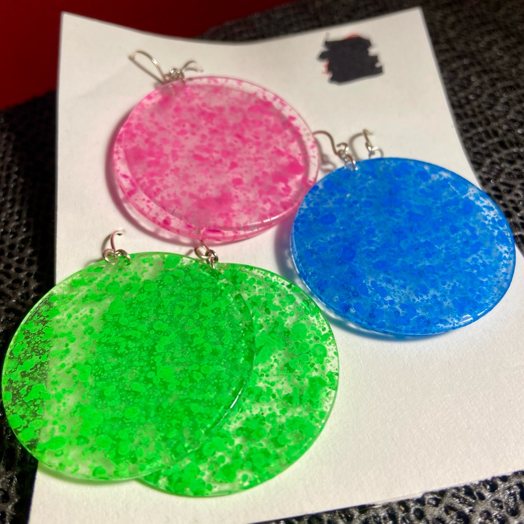 Colorful Round Earrings Set 2” Variety Jewelry Colors